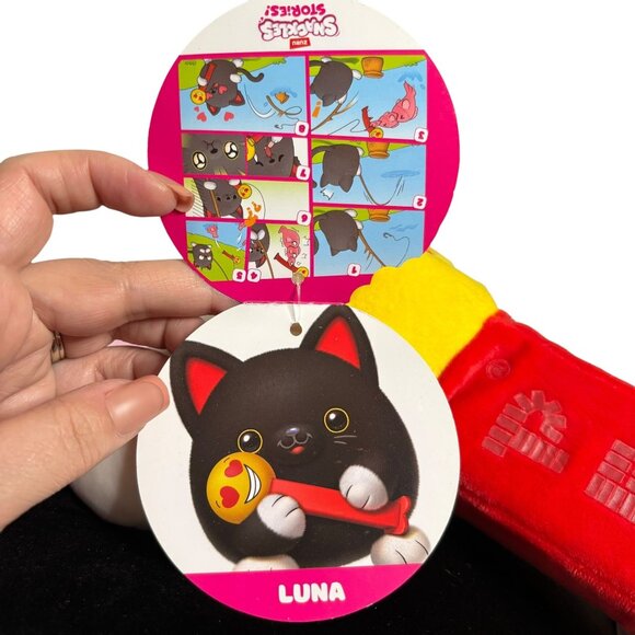 Zuru Snackles Plush Luna Black Cat Soft Toy Pez Candy Large Stuffed Animal - Picture 9 of 9